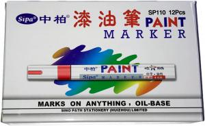 Маркер масляный Sipa PAINT SP 110(101) красный /12 /144 /1296 от компании Востокимпорт