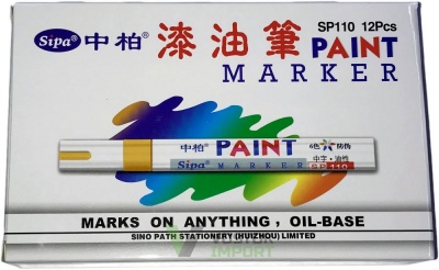 Маркер масляный Sipa PAINT SP 110(101) золотой /12 /144 /1296 от компании Востокимпорт