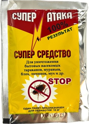 Порошок от тараканов "Супер атака" ZLY020-25 МАЛ /50 /2500 от компании Востокимпорт